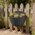 thumbnail image 2 of Stylish Semi-Circular Wall-Mounted Flower Pot, Space-Saving Planter with Excellent Drainage, Perfect for Home and Office Decor, Ideal for Plant Enthusiasts, 2 of 6