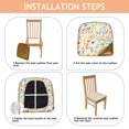 thumbnail image 4 of Pioneer Flower Seat Covers for Dining Room Chairs Set Of 4,Stretch Printed Washable Chair Seat Cover with Elastic Ties and Button,Removable Waterproof Couch Cushion Covers, 4 of 6