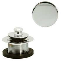 Westbrass 1-1/2" NPSM Coarse Thread Twist & Close Bathtub Drain with No-Hole Overflow, Polished Nickel