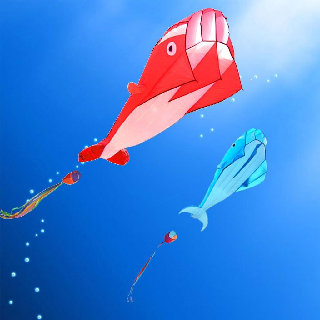 3D Long Tail Shape Kite Large Huge Outdoor Soft Flying Kite for and Adults Camping Outdoor Toy