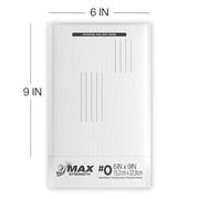 Duck Max Strength Self-Sealing Poly Bubble Mailer #0, 6 x 9, Solid White, 25 Pack