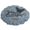 thumbnail image 1 of Fox Valley Traders Custom Butterfly Memorial Stone, Customized Remembrance Garden Stone, Gray, 10-Inch, 1 of 4