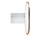 thumbnail image 5 of Glass Warehouse SC1-PL-22X38-SB Nia 22" X 38" Framed Single Door Medicine Cabinet - Brass, 5 of 7