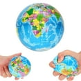 thumbnail image 2 of HEVIRGO Squishy Squeeze World Map Globe Palm Ball Slow Rising Stress Reliever Kids Toys, 2 of 10