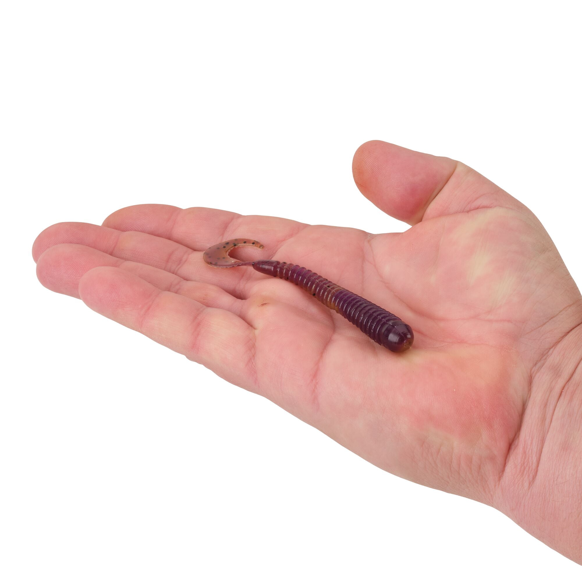 Berkley PowerBait® Rib Worm, 4 in, Worms, Peanut Butter and Jelly (10 Count)