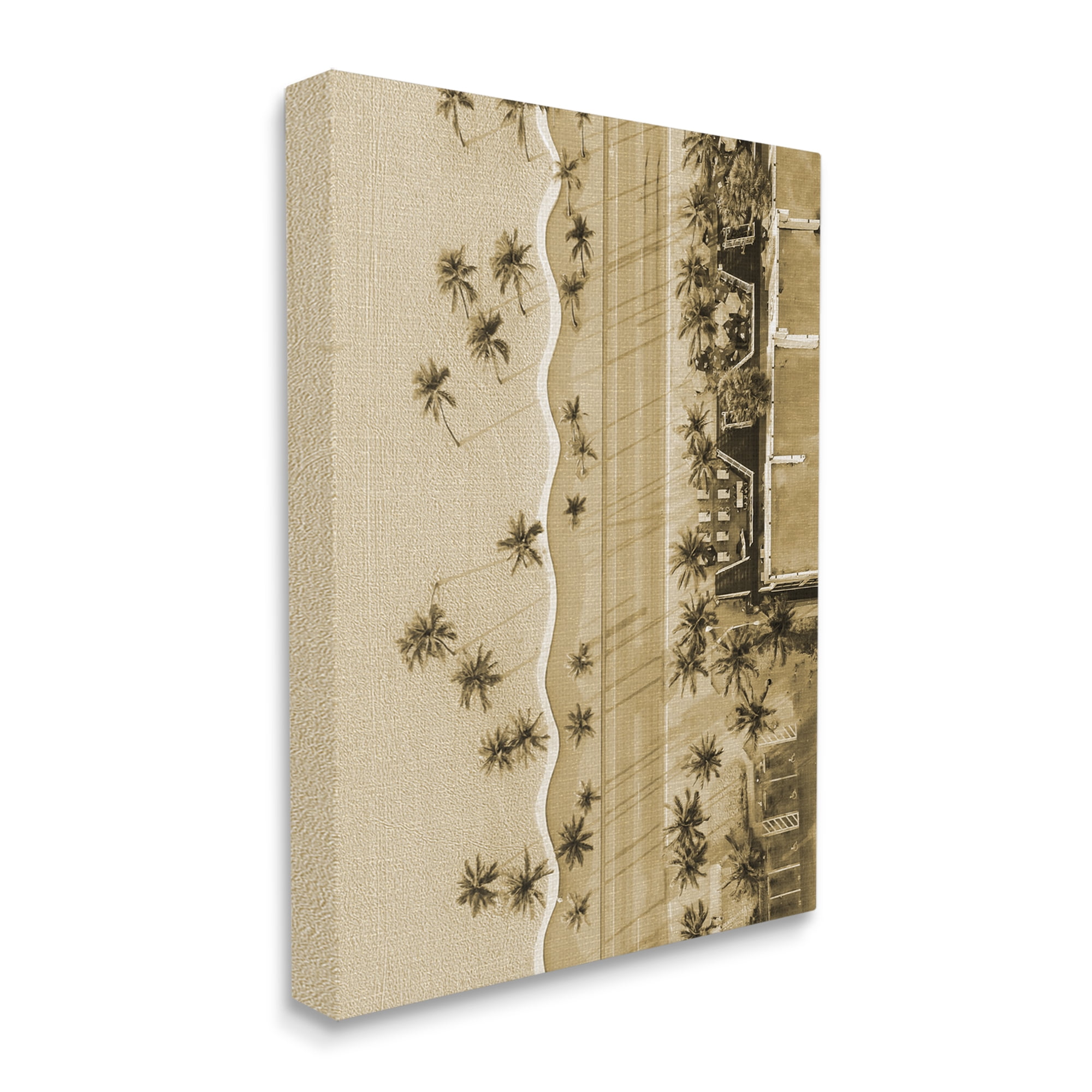 Stupell Industries Tropical Aerial View Landscape Photography Gallery Wrapped Canvas Art Print Wall Art, 24 x 30