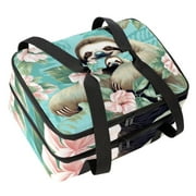 Sloth Double Layered Insulated Refrigerated Large Capacity Handheld Lunch Bag - 7.1x11.4x16.1 Inches