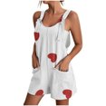 thumbnail image 1 of Pantalones Cortos de Mujer Casual Suspender Impresión Pantalones Cortos de Bolsillo, Pantalones Cortos de Mujer con Bolsillos, 1 of 5