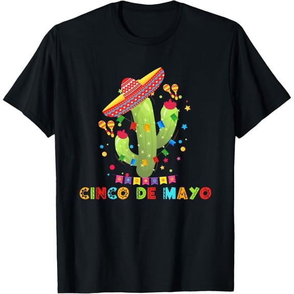 Cinco De Mayo Mexican Party Fiesta T-Shirt men and women can wear, black, white, gifts