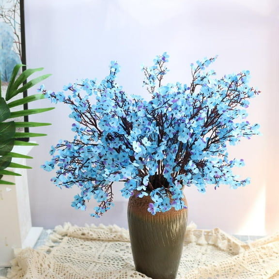 Flowers Fake Babys Breath Flower Bulk Artificial Gypsophila Bouquet Silk Floral Arrangements Centerpieces for Home Kitchen Bedroom Festival Wedding Party Decor