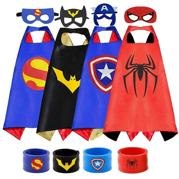 GSMD Superheroes Unisex Halloween Cosplay Costume for Child, Big and Tall 27'' x 27'', 4 Sets