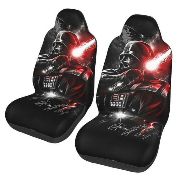 Car Seat Covers Set Of 2 Darth Vader Front Seat Accessories Protector Cover Cushion Auto Car Decor Stretch Elastic Universal Fit For Most Vehicle Car Suv Truck