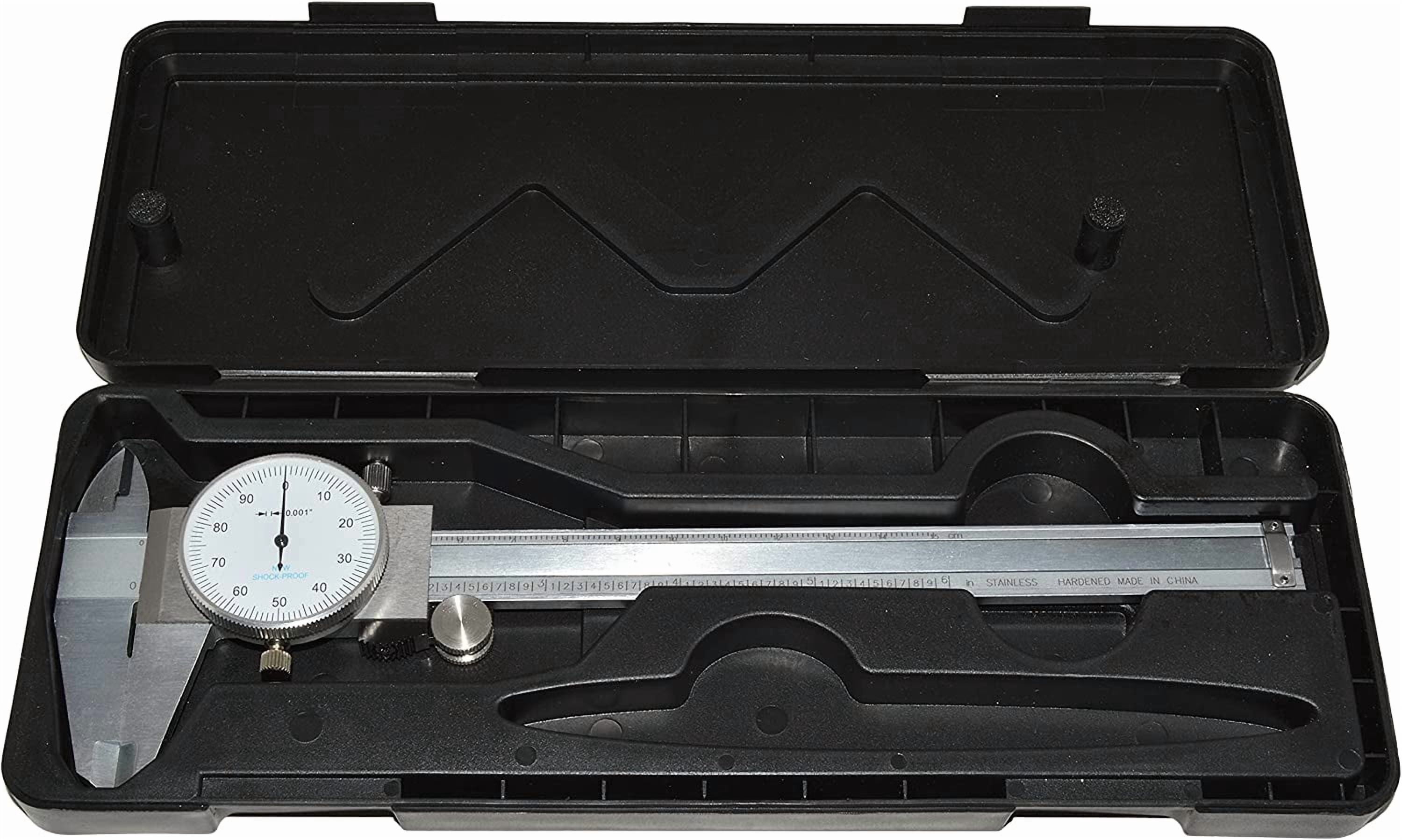 Utility Dial Caliper - 6 Inch with 0.001" Precision, Stainless Steel, Shockproof by Science Purchase