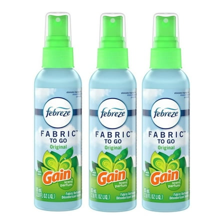 Febreze To Go Fabric Refresher 2.8 Ounce Spray, Gain Original Scent, 3 Pack