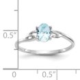 thumbnail image 2 of 14k White Gold Aquamarine Birthstone Ring March, 2 of 7