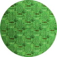 thumbnail image 1 of Ahgly Company Indoor Round Oriental Green Industrial Area Rugs, 3' Round, 1 of 4