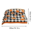 thumbnail image 3 of Hml Sac Fall Blanket Orange Pumpkin Throw Blanket For Couch Ribbed Jacquard Soft Decorative Blanket Black White Checkered Pumpkin Throw Blankets For Halloween, 3 of 4