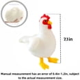 thumbnail image 3 of Fluffy Chicken Plush Toys Cute Farmyard Animal White Chicken Plushies Funny Hen Stuffed  Dolls Gift, 3 of 5