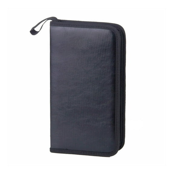 CCOCC 80 Pcs Cd Case,PU Leather Case Dvd Holder,Stylish Design Car Organizer CD Holder