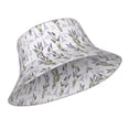 thumbnail image 2 of Kdxio Reflective Bucket Hat - Lavender Flowers Print Bucket Hat for Men,Women, 2 of 9