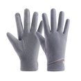 thumbnail image 1 of Aayomet Ladies Autumn Winter Comfortable Flip Cover Plus Velvet Windproof and Cold Proof Warm Riding and Driving Touchscreen Gloves Ski Gloves Mittens Men,Gray One Size, 1 of 4
