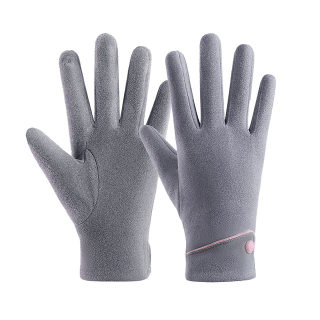 Aayomet Ladies Autumn Winter Comfortable Flip Cover Plus Velvet Windproof and Cold Proof Warm Riding and Driving Touchscreen Gloves Ski Gloves Mittens Men,Gray One Size