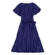 thumbnail image 5 of Txlixc Vestido Midi de Verano para Mujer Color Sólido Manga Corta Dobladillo Irregular Vestido con Cinturón Txlixc  Moda, 5 of 6