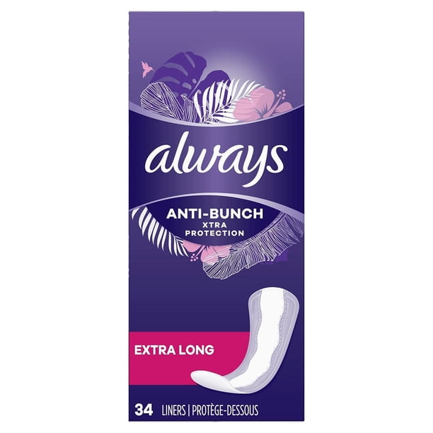 Protectores Femeninos Always Xtra Protección Extra Largos 34 unidades