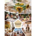 thumbnail image 5 of Sunflower Table Cloth, Waterproof Tablecloth for Rectangle Tables, Yellow Floral Farmhouse Botanical Vintage Art Reusable Washable Fabric Table Cover for Restaurant Kitchen Dining Tables 60"x120", 5 of 9