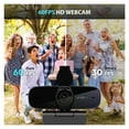 thumbnail image 4 of Webcam Full HD1080p 60FPS Auto Focus With Removable Privacy Cover Stream With Microphones USB Include Software, 4 of 5