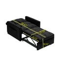 thumbnail image 3 of Umbreco 3 in 1 Convertible Sleeper Sofa Bed,Modern Pull Out Single Couch with Adjustable Back,Folding Single Sofa Bed for Living Room Bedroom,Black, 3 of 8