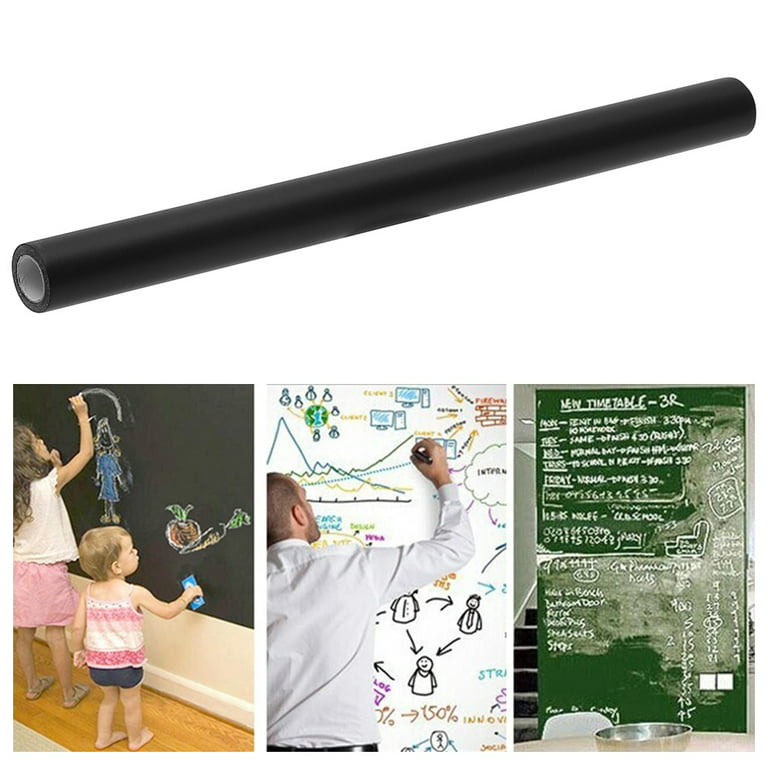 Miuline Chalkboard Wall Sticker Decal Roll 60x200cm, 5 Chalk Cloth Included Blackboard  Paint Alternative Adhesive Board Peel Stick Vinyl Wallpaper 
