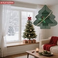 thumbnail image 2 of Stylish Metal Hanging Christmas Tree Wind Spinner - Dark Green with White Concentric Lines Red Berries & Holly for Garden Decor, 2 of 7