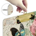 thumbnail image 5 of Wobogo Vintage Butterfly Acrylic Writing Pad Gold Clip Stardard Size A4 Office Decorative for Students Workers 12.5×9in, 5 of 10