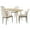 Cat Scratch, variant on 5 Piece Dining Table Sets,Wood Dining Table& Leather Modern Dining Chairs Set of 4, Round Corners (1Table with 4 Brown Chairs)