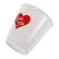 thumbnail image 3 of Taza de porcelana sin asa, vaso de cerámica reutilizable con estampado de corazón rojo para San Valentín, bodas, aniversarios, fiestas, 200 ml, 3 of 8