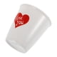 thumbnail image 3 of Taza de porcelana sin asa, vaso de cerámica reutilizable con estampado de corazón rojo para San Valentín, bodas, aniversarios, fiestas, 200 ml, 3 of 8