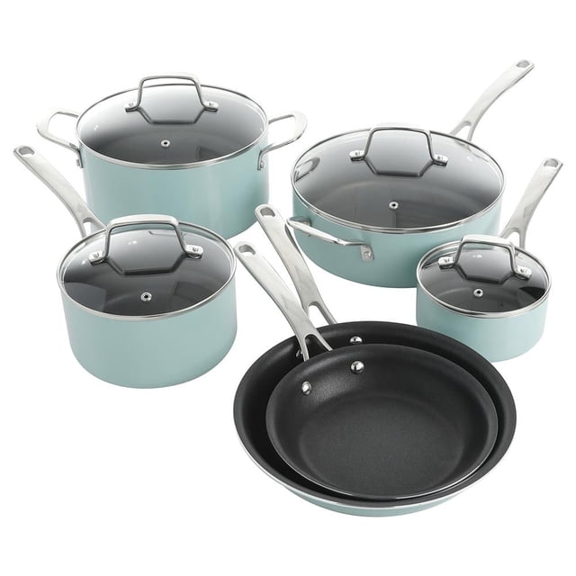 Batería de Cocina Martha Stewart 10 piezas Azul