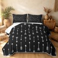 thumbnail image 2 of Erosebridal Vintage Arrow Bed Spread Queen, Traditional Farmhouse Queen Coverlet Set, Black and White 3-Piece, 1 Quilt and 2 Pillowcases, 2 of 7