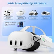 Battery Pack for Oculus Quest 3 and 2, 5000mAh Extended Battery Charger Compatible with Meta Oculus Quest 2/3 Original Strap and Elite Strap Lightweight VR Accessories for Extra 2-4H Playtime