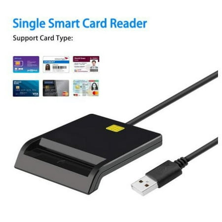 Image of Universal Portable USB Smart Cards Reader Compatible for Windows Vista X10.3.x+