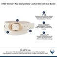 thumbnail image 4 of CTM  Synthetic Leather Belt with Oval Buckle (Women's Plus), 4 of 4