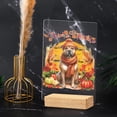thumbnail image 4 of Happy Thanksgiving Pitbull Give Thanks Fall Beanie Scarf Welcome Acrylic Plaque Sign Ashwood Base Terrier Dog Lover Home Desk Decor - 00020, 4 of 5