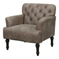 thumbnail image 3 of Purani Tufted Faux Leather Accent Chair, Brown, 3 of 5