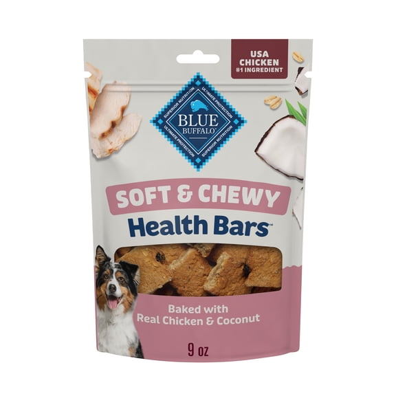 Blue Buffalo Soft & Chewy Health Bars Baked with Real Chicken & Coconut, 9 oz. Bag