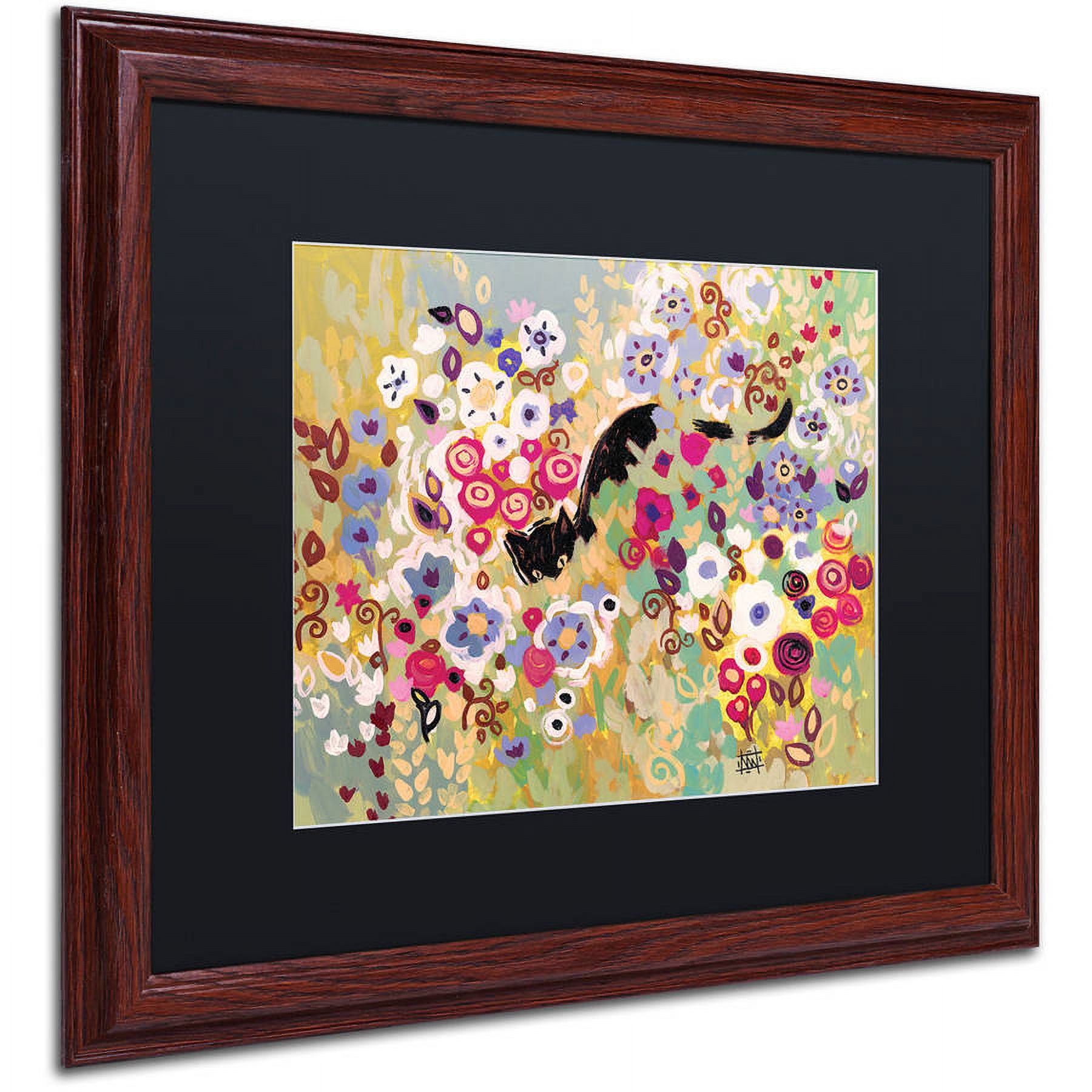 Trademark Fine Art "4" Canvas Art by Natasha Wescoat, Black Matte, Wood Frame