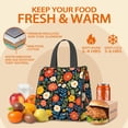 thumbnail image 5 of Pioneer Flower Floral Print Pattern Insulated Lunch Bag for Women & Adults,Large Portable Soft Cooler Lunch Bag,Thermal Food Storage Tote with Pearl Cotton,8.66L,8.75x5.75x9.5 Inch, 5 of 6
