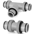 thumbnail image 1 of 2Pc Filter Pump Hose Connector,Pool Hose Connector 1.5 to 1.5In 2 Heads and 3 Heads Joint Pool Hose Connector Coupling, 1 of 5