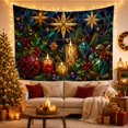 thumbnail image 3 of Pink Ornaments and Wrapped Presents Tapestry, 3 of 7