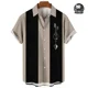 thumbnail image 3 of Camisa de hombre con estampado de flamencos, informal, con estampado 3D, con botones de solapa, para verano, estilo hawaiano, informal, tallas S a 5XL, 3 of 5